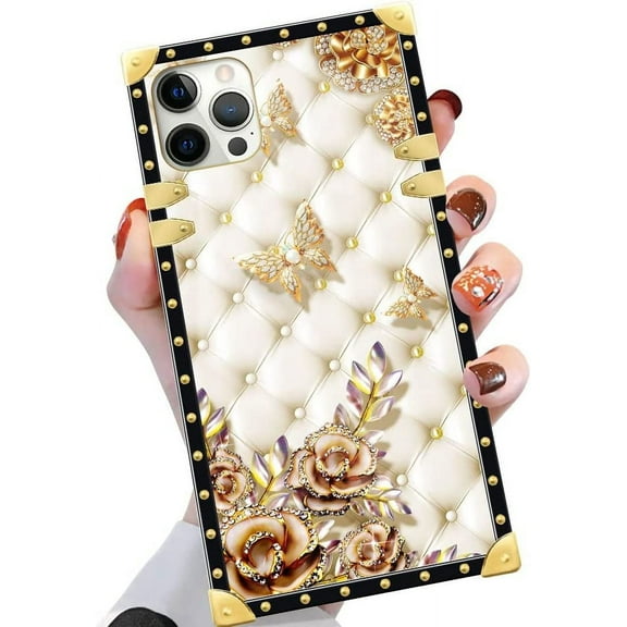 Case Compatible with iPhone 14 Pro Max,Diamond Butterfly Case for Girl,Luxury  Soft TPU Shockproof Protective Hard PC Case for iPhone 14 Pro Max 6.7 inch