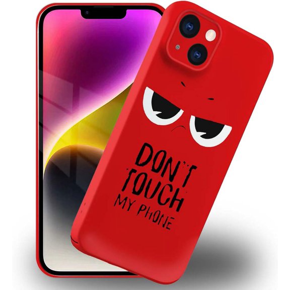 Case Compatible with iPhone 15,Full Coverage Pattern Printing Soft TPU Shockproof Protective Case for iPhone 15 6.1 inch for Girl Boys,Don't Touch My Phone