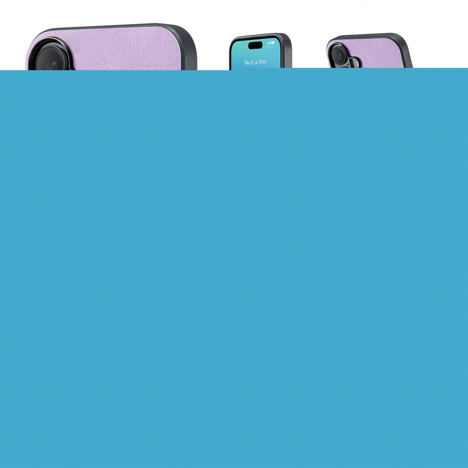 thumbnail image 1 of Case Compatible with iPhone 16 Plus with PU Leather Back + TPU Frame, Card Slot with RFID Blocking Kickstand Classic Slim Fit Phone Cover Designed for iPhone 16 Plus - Purple, 1 of 8