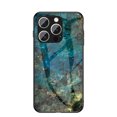 thumbnail image 1 of Case Compatible with iPhone 16 Pro, Marble Pattern Temepered Glass Design Scratch-Resistant, TPU Bumper Shock-Proof Anti-Drop Protection, Frame Slightly Convex Protection Case, Green, 1 of 9