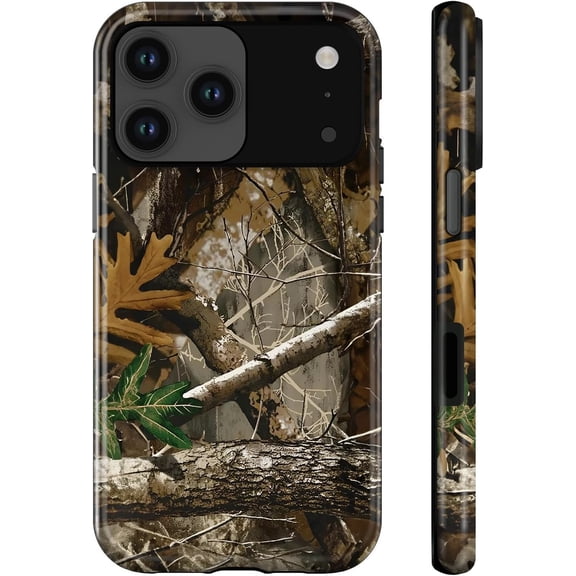 Case Compatible with iPhone 17, Camo Camouflage Design Case, Dual-Layer Hard Shell + Silicone Cover - Aesthetic Protective Phone Case for Boy Men Women