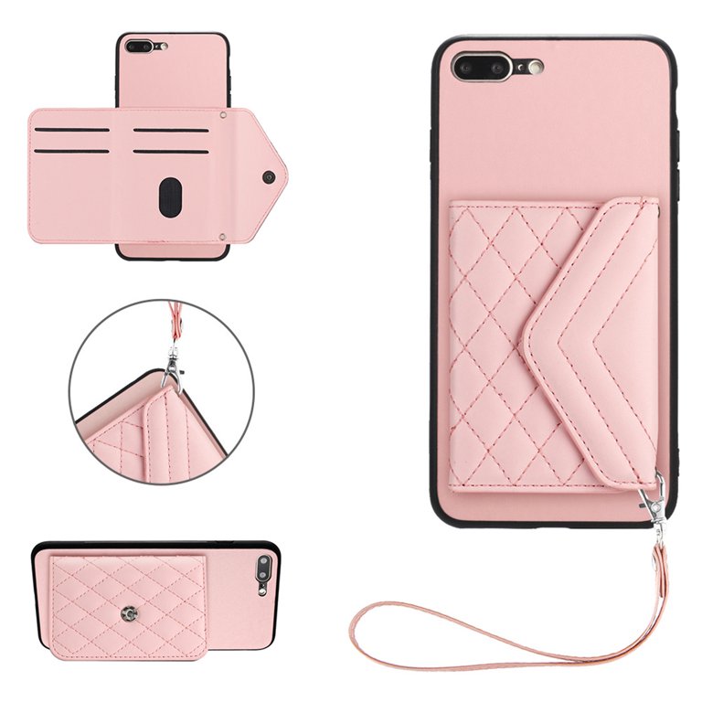 Case Compatible with iPhone Plus/8 Plus, Wallet with Credit Card