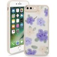 thumbnail image 1 of Case Compatible for iPhone 7 Plus/iPhone 8 Plus, Spring Flower Floral Design for Women Girl Shockproof TPU Bumper Cover for iPhone 7 Plus/iPhone 8 Plus (5.5 inch), Purple Flower, 1 of 7