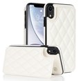 thumbnail image 1 of Case Compatible with iPhone XR, Stylish Card Slots Kickstand PU Leather Back Case Magnetic Closure RFID Blocking Drop Protective Shockproof Cover for iPhone XR, White, 1 of 8