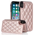 thumbnail image 1 of Case Compatible with iPhone XS Max, Stylish Card Slots Kickstand PU Leather Back Case Magnetic Closure RFID Blocking Drop Protective Shockproof Cover for iPhone XS Max, Rosegold, 1 of 8