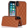 thumbnail image 1 of Case Compatible with iPhone XS Max, Stylish Card Slots Kickstand PU Leather Back Case Magnetic Closure RFID Blocking Drop Protective Shockproof Cover for iPhone XS Max, Brown, 1 of 8