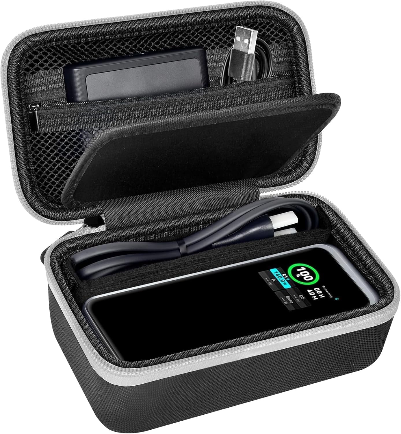 Case Compatible with Anker Prime Power Bank, 27,650mAh 3-Port 250W& for Prime USB C Charging Station-Black (Box Only)