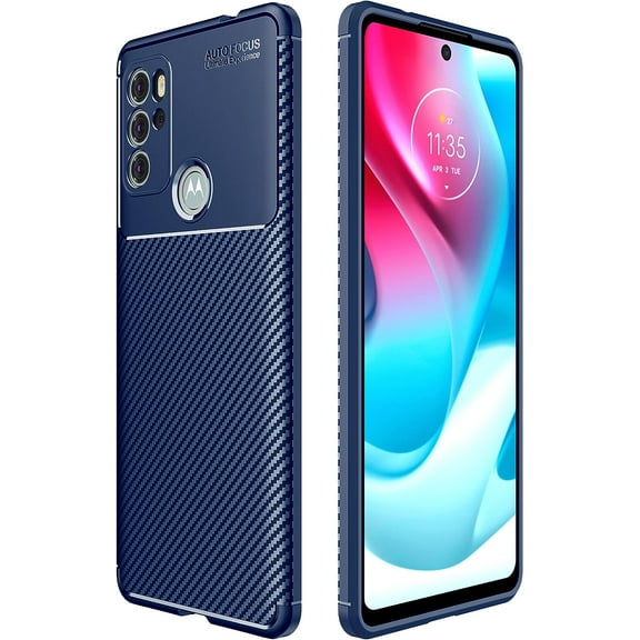 Case Compatible with Moto G60S 2021,Slim Shockproof Soft TPU Protective Shell for Motorola Moto G60S 2021 (Blue)