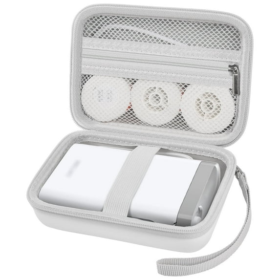 Case Compatible with Nelko P21/ for Phomemo D30 D35 Label Maker Machine, for JADENS D11/ for SUPVAN Mini Labeler Sticker - White