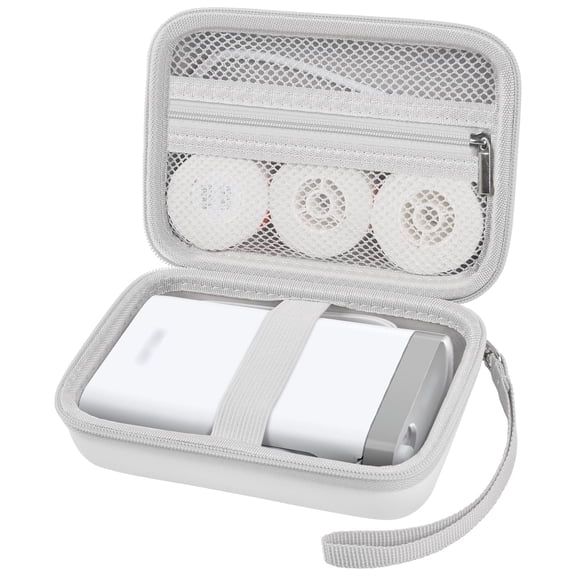 Case Compatible with Nelko P21/ for Phomemo D30 D35 Label Maker Machine, for JADENS D11/ for SUPVAN Mini Labeler Sticker - White