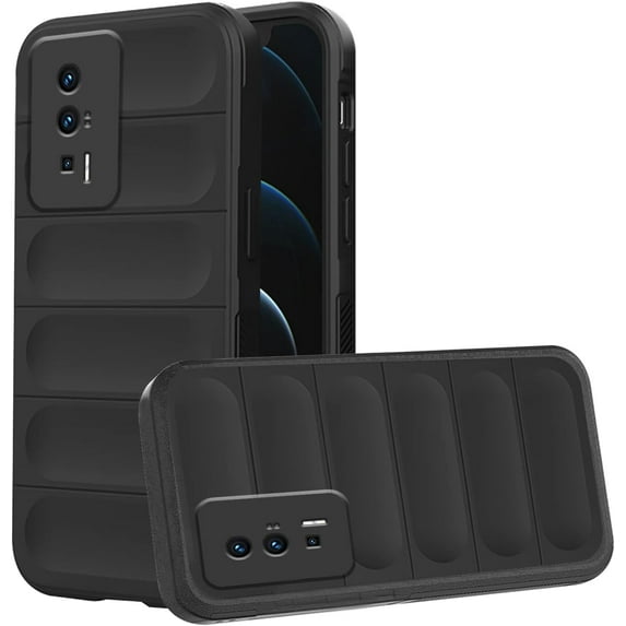 Case Compatible with Poco F5 Pro Case Shockproof, Soft TPU Slim Poco F5 Pro Case for Women Men Anti-Scratch Protective Phone Case (Black)