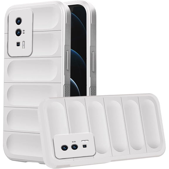 Case Compatible with Poco F5 Pro Case Shockproof, Soft TPU Slim Poco F5 Pro Case for Women Men Anti-Scratch Protective Phone Case (White)