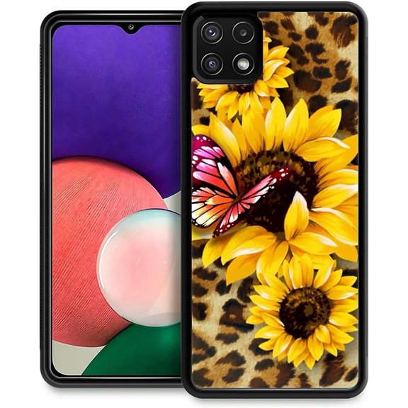 Case Compatible with Samsung Galaxy A06, Leopard Sunflower Anti-Drop Scratch Proof Personalized Pattern Protective Shell Cover