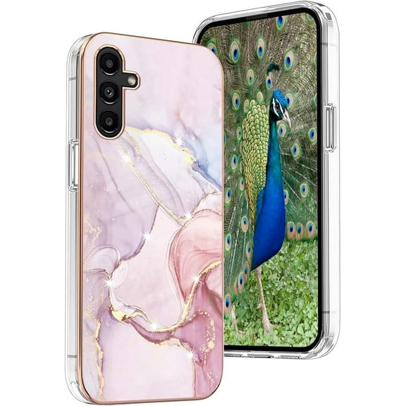 Case Compatible with Samsung Galaxy A14 5G Cases Samsung A14 5G Phone Case Ultra Thin Anti-Scratch Marble Protective case (Pink)