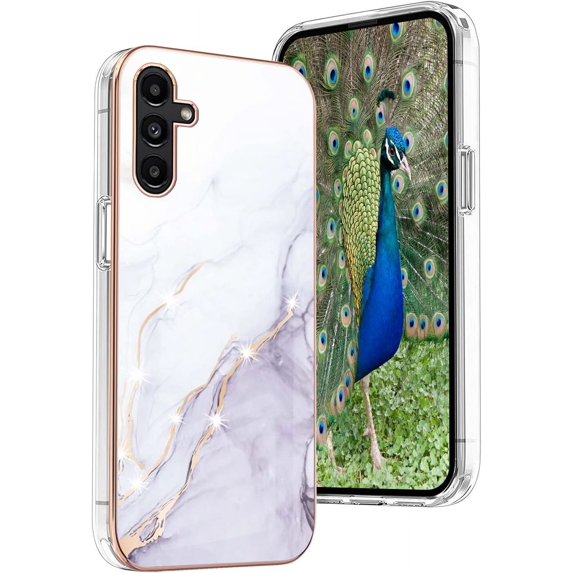 Case Compatible with Samsung Galaxy A14 5G Cases Samsung A14 5G Phone Case Ultra Thin Anti-Scratch Marble Protective case (White)