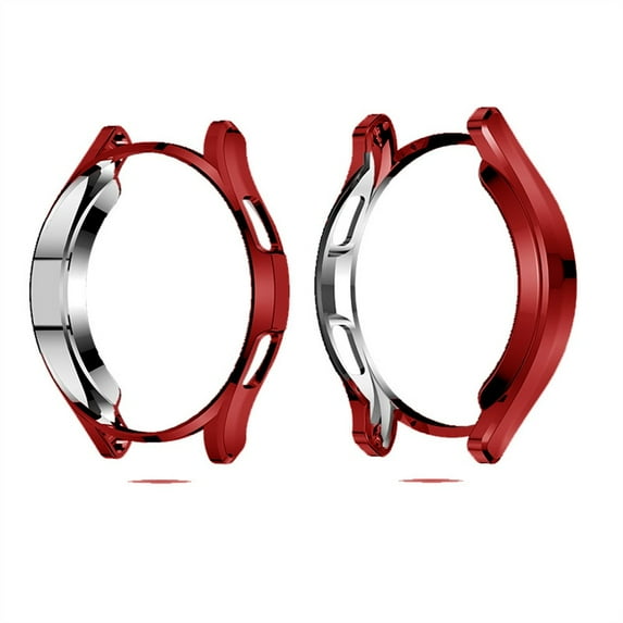Case Compatible with Samsung Galaxy Watch 4 44mm /40mm TPU Plated all-around Anti-fall Screen protector cover for Galaxy Watch 4 -red 40mm