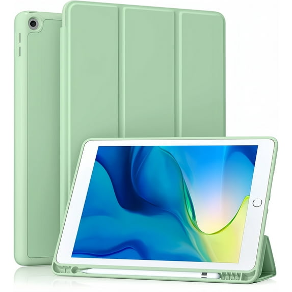Case Compatible with iPad 10.9 Inch, Case for iPad Air 4 5 with Pencil Holder, Protective with Soft TPU Back, Auto Sleep/Wake Cover