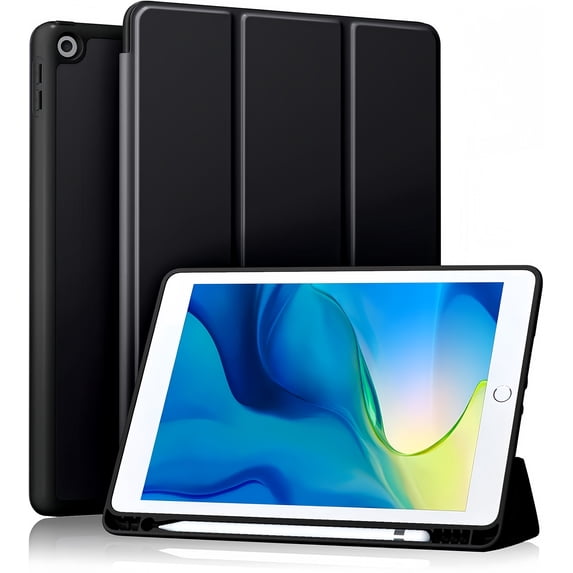 Case Compatible with iPad 8.3 Inch Mini 6, Case for iPad with Pencil Holder, Protective with Soft TPU Back, Auto Sleep/Wake Cover