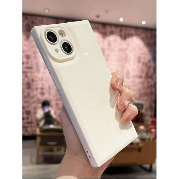 Case Compatible with iPhone 12 Pro Max 6.7 Inch for Women Girls Men Shock Absorption Bumper Protective Slim Soft Cover - White