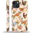 thumbnail image 1 of Case Compatible with iPhone 14 Plus, Scratch Resistant Hybrid Double Layer Hard Shell, Flower Chicken, 1 of 6