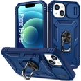 thumbnail image 1 of Case Compatible with iPhone 15 Plus, Shockproof Impact Resistant with Slide Lens Protective Cover Case for iPhone 15 Plus 6.7 inch (Blue), 1 of 12