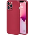 thumbnail image 1 of Case Compatible with iPhone 15 Pro 6.1 Inches, Straight Edge Fine Hole Soft Liquid Silica Gel  Grade Shockproof Fingerprint Protection(Red), 1 of 14