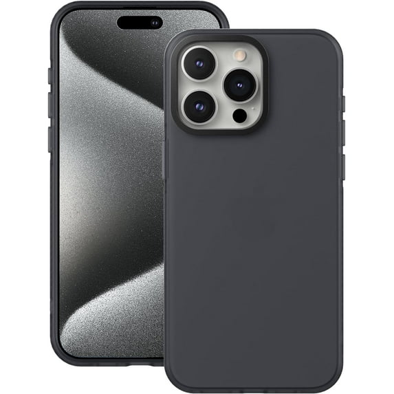 Case Compatible with iPhone 15 Pro (6.1-inch) Matte Translucent Phone Case for Men, Women, Girls, Thin Back Cover, Black