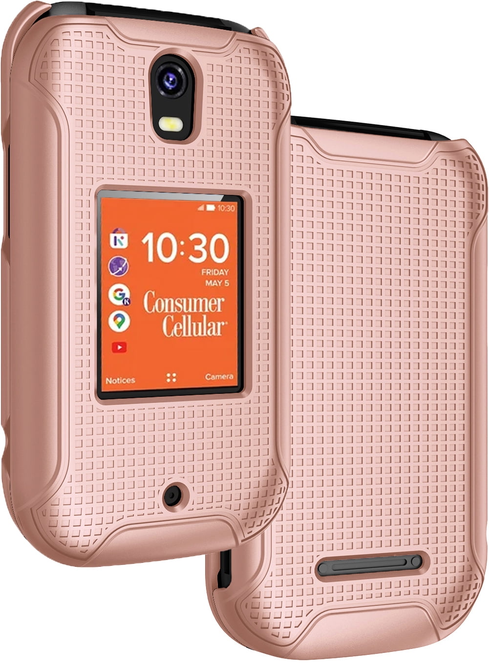 Case for Consumer Cellular Iris Flip Phone, Nakedcellphone Slim Hard
