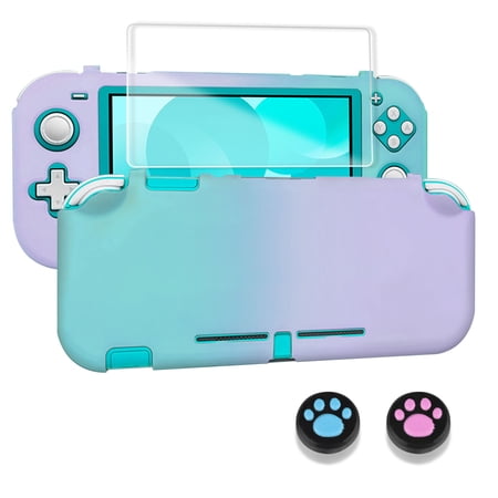 Case Cover Fit for Nintendo Switch Lite, EEEkit PC Protective Case for Nintendo Switch Lite with Screen Protector, Thumb Grips Caps, Shockproof Anti-Scratch Non-Slip Accessories for Switch Lite