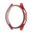 thumbnail image 1 of Glass+ PC Case for Samsung Galaxy Watch 4 44mm 40mm,All Around Coverage Protective Bumpers for Galaxy Watch 4 - red, 1 of 7