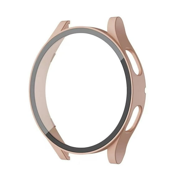 Case Cover Fit for Samsung Galaxy Watch 4 40mm 44mm,Glass Screen Protector Accessories PC All-Around Anti-fall Bumper Cover, Smart Watch Protective Case for Men Women -pink