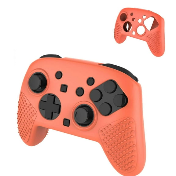 Case Cover For Switch 2 Pro Controller, Soft Silicone Protector Cover Skin Case for Switch 2 Pro Controller, Anti-Scratch,Shockproof,Orange