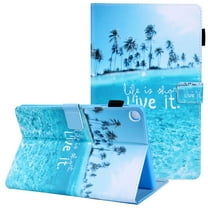 Case Cover for Samsung Galaxy Tab A7 10.4 2020, SM-T500/T505 Shell, Allytech PU Leather Protective Multiple Viewing Stand Card Slots Case for Galaxy Tab A7 10.4" T500 T505 2020, Live it