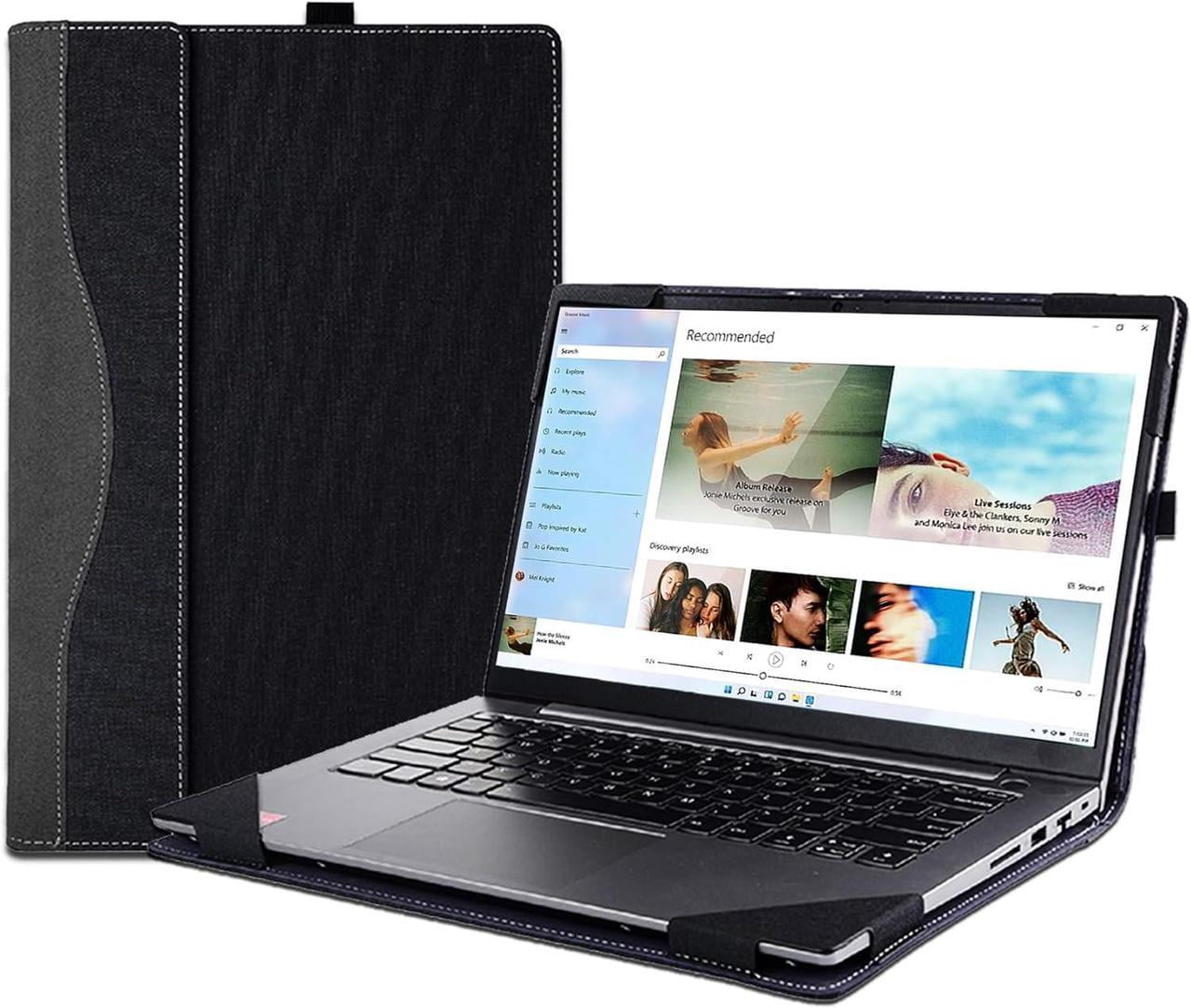 Case Cover for 14 inch 2-in-1 Laptop Lenovo Yoga 7i 7 14ARP8 14IRL8 14ARB7 14IAL7, PU Leather Bag Notebook Protective Shell Sleeve with Pen Holder