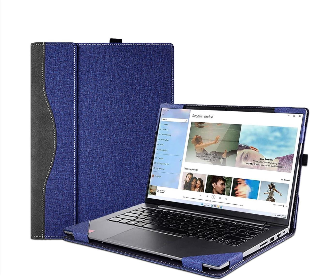 Case Cover for 14 inch 2-in-1 Laptop Lenovo Yoga 7i 7 14ARP8 14IRL8 14ARB7 14IAL7, PU Leather Bag Notebook Protective Shell Sleeve with Pen Holder