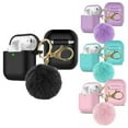 thumbnail image 1 of Case Cover for AirPods 3rd, Soft Silicone Protective Cover with Keychain, Front LED Visible, Pink, 1 of 8
