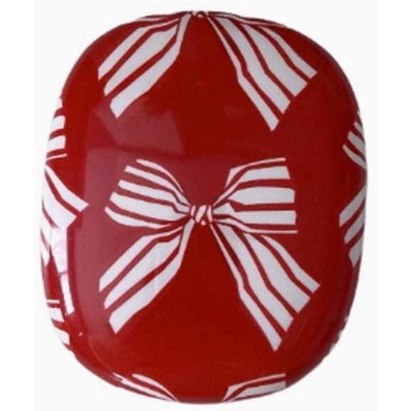 Case Cover for AirPods Max,Red Bow Pattern Shockproof Protective Ear Cup Covers,Anti Scratch Headphone Shell for Girly Women