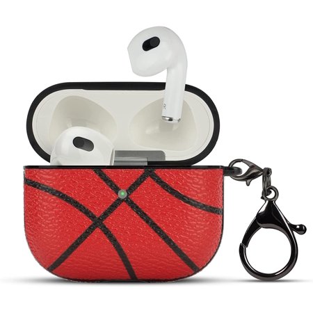 Case Cover for Airpods 3 2021, Airpods 3 Cover, Airpods 3 Skin Accessories Sport Pattern Airpods 3 Cover Leather