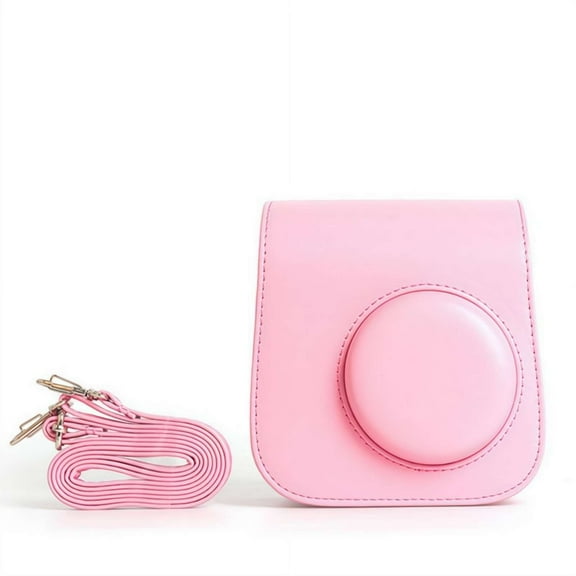 Case Cover for Fujifilm Instax Mini 7+ / SE Instant Camera – PU Leather Protective Camera Bag with Removable Strap