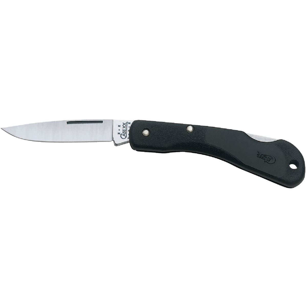 W.R. Case & Sons Cutlery Mini Blackhorn Pocket Knife - Stainless Steel Blade - Black Synthetic