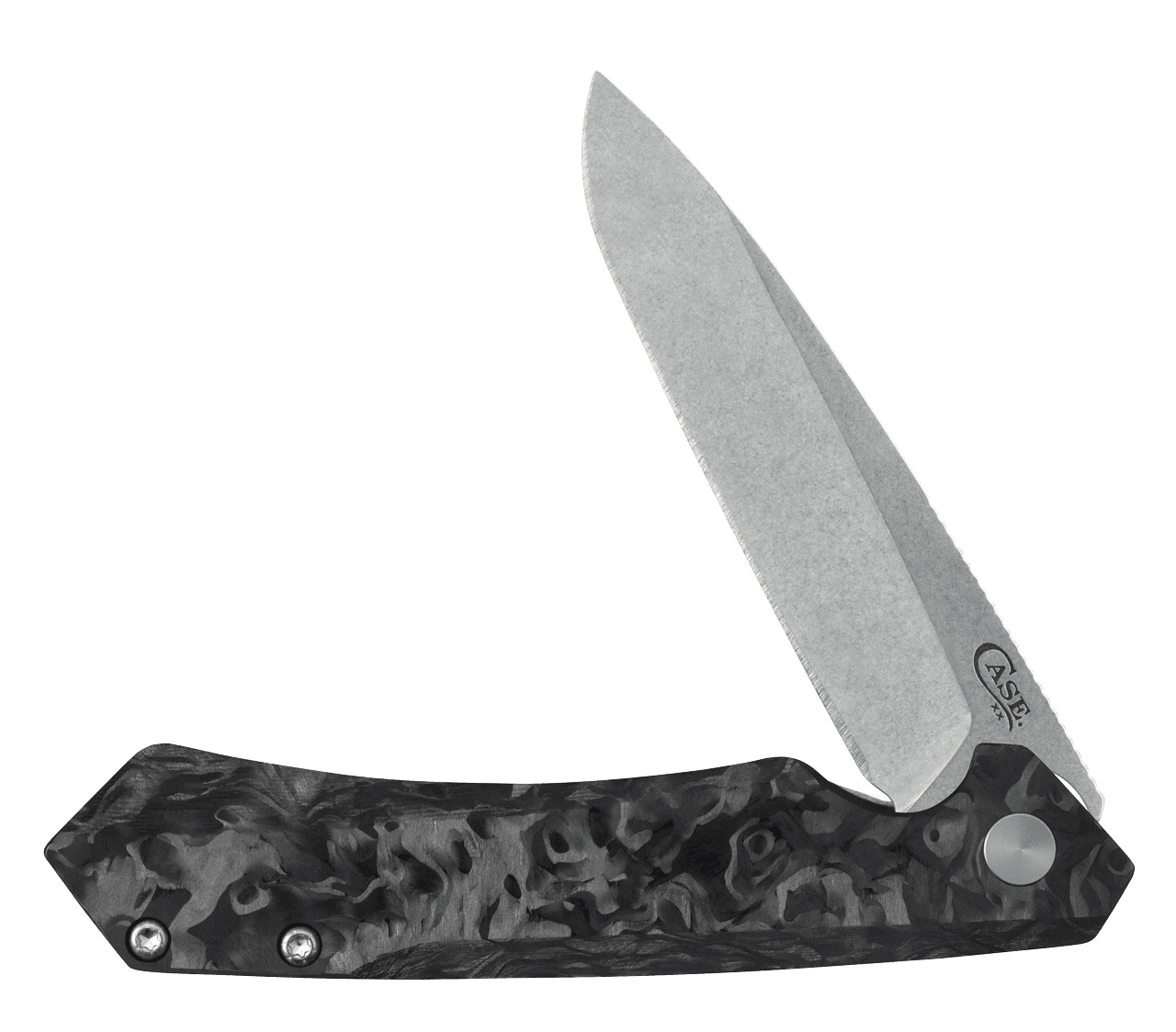 Case XX Knives Case Kinzua Framelock Folding Knife (2023 Blade Show Edition, Black Marbled Carbon Fiber) CA64801
