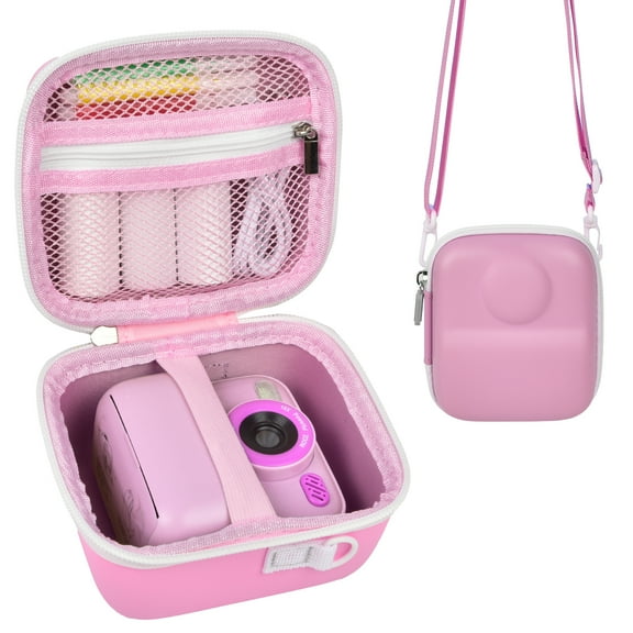 Case for DUDUDRAGON/for Masterbee/for Cimizi Instant Print Camera, Kids Digital Cameras Storage for Print Papers, Colour Pen and Accessories (Bag Only)-Pink