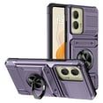thumbnail image 1 of Case Designed for Motorola Moto G Stylus 5G 2024, Hybrid Back Case with Ring Stand & Hidden Card Slot & Support Magnetic Car Mount Shockproof Fall-Protection Slim Phone Cover, Violet, 1 of 7