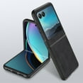 thumbnail image 1 of Case Designed for Motorola Razr 2024, Slim Fit Classic PU Leather Shockproof Anti-Slip Lightweight Wireless Charging Vintage Phone Case Cover for Motorola Razr 2024, Black, 1 of 10