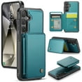 thumbnail image 1 of Case Designed for Samsung Galaxy A25 5G, Classic RFID Blocking Detachable Magnetic Card Slots Kickstand Durable Shockproof Protective Magnetic Buckle 2 In 1 Case for Galaxy A25 5G - Blue, 1 of 11