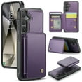 thumbnail image 1 of Case Designed for Samsung Galaxy A25 5G, Classic RFID Blocking Detachable Magnetic Card Slots Kickstand Durable Shockproof Protective Magnetic Buckle 2 In 1 Case for Galaxy A25 5G - Purple, 1 of 11