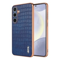 Case Designed for Samsung Galaxy A56 5G, Classic Crocodile Texture PU Leather   Plating Frame Shokcproof Lightweight Ultra Slim Case Cover for Men Women for Samsung Galaxy A56 5G, Blue