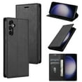 thumbnail image 1 of Case Designed for Samsung Galaxy S25 Plus, PU Leather + TPU Wallet Case, Kickstand Card Slots Luxury Business Full Body Protection Shockproof Ultra Slim Phone Cover for Galaxy S25 Plus - Black, 1 of 5