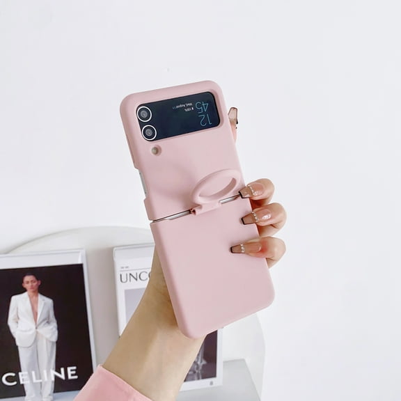 Case Designed for Samsung Galaxy Z Flip 3, Luxury Liquid Silicone Shokcproof Lightweight Ultra Slim Skin Friendly Matte Phone Case for Men and Women for Samsung Galaxy Z Flip 3, Pink
