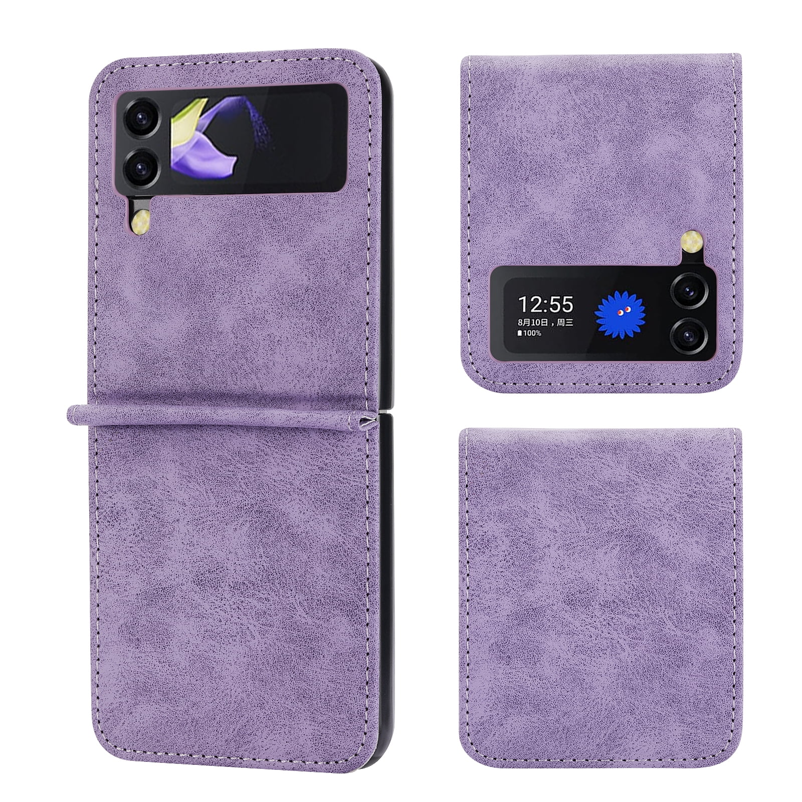 Case Designed for Samsung Galaxy Z Flip 4 5G, Premium PU Leather